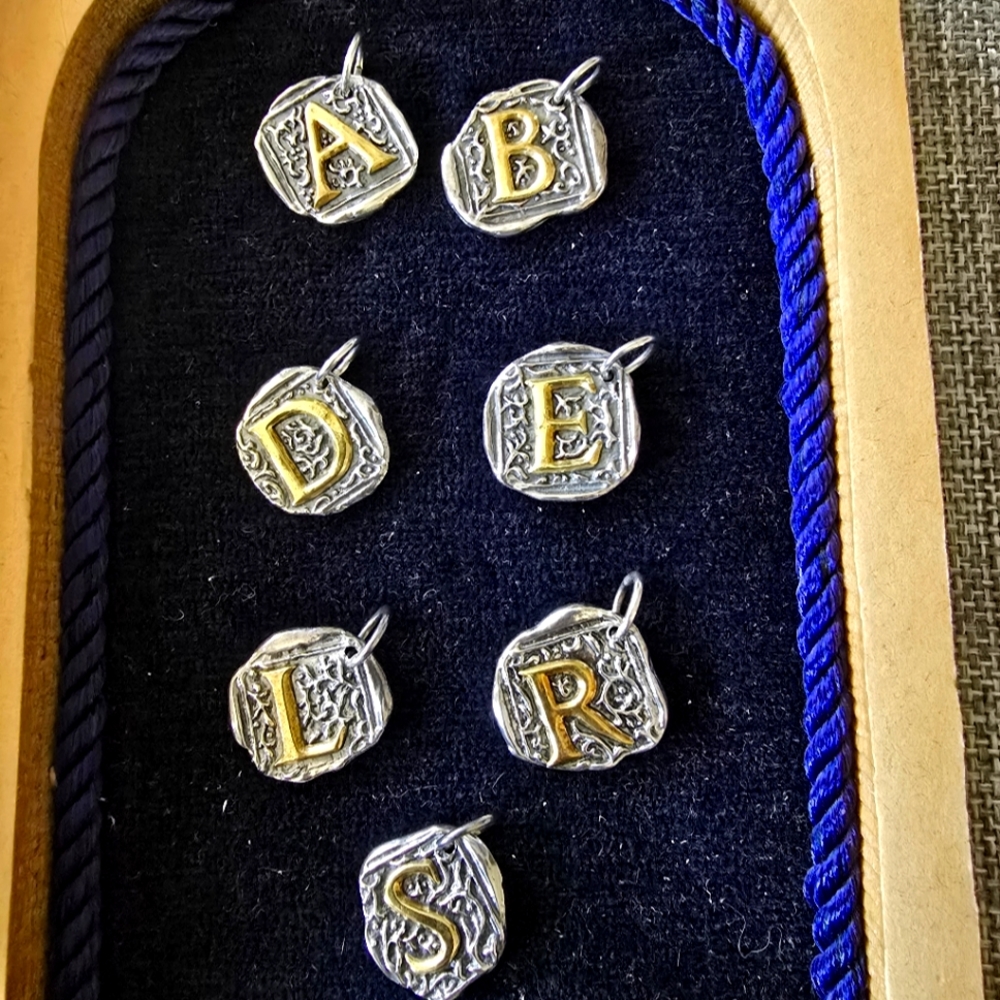 Silver and Gold Initial Charms